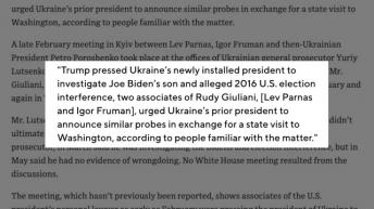 Report: Giuliani Associates Urged Ukraine's Prior President To Probe Biden In Exchange For Washington Visit