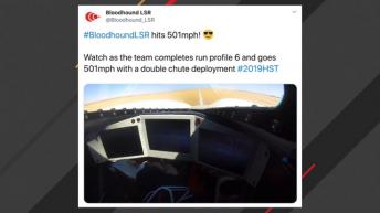 Watch As Bloodhound Car Hits 500 MPH