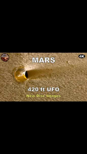 Mars Giant UFO Crash. 420 ft Metal Disc in 4K. ArtAlienTV