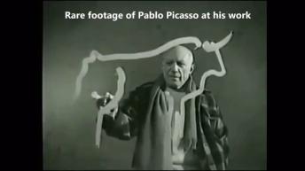 Rare footage : Pablo picasso at his work
