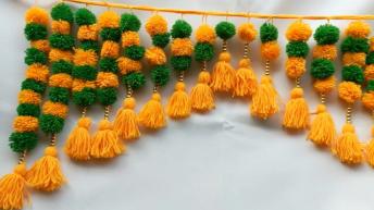 Handmade Pom Pom Toran | DIY Innovative  beautiful Woolen Toran