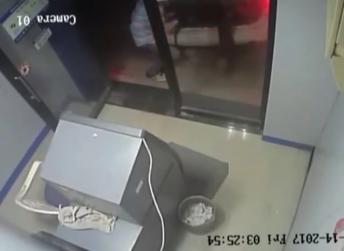 Stupid criminals try to steal ATM
