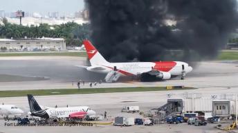 Evacuate Burning Plane scary airplane incidence 