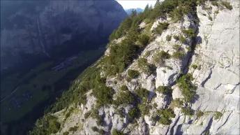Intense BASE jump footage over stunning terrain