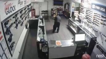 Burglary at Gun Store  Watch CCTV Footage of Gun Store Robbery.