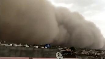 Dust Storm in Churu Rajasthan blew in from the Desert