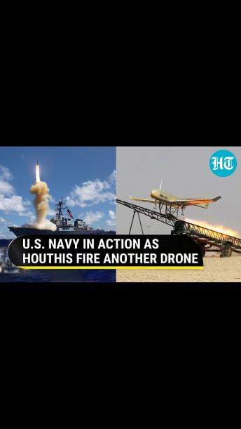 Houthi Rebels Strike Again With Drone Attack; Watch Response Of U.S. Destroyer In Red Sea