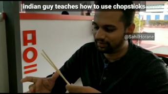 Funny shorts I How to use chopsticks feat Indian guy