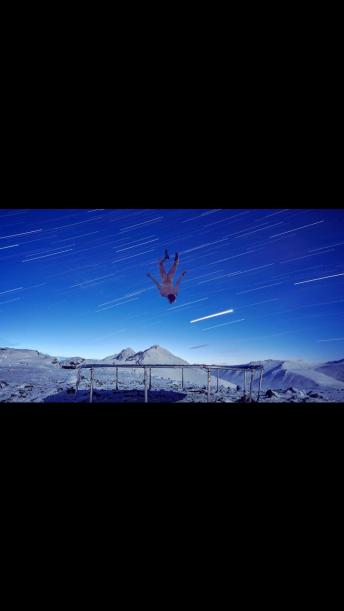 Jump For The Stars: Explorers Take Trampolining To New Heights Bouncing On Mountain Summit