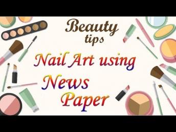 1min Tips | Nail Art using Daily Newspaper