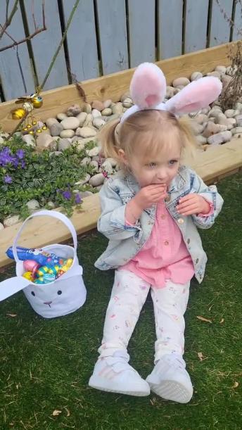 Excited toddler finds 