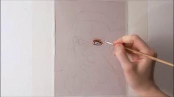 Beautiful oil paint timelapse