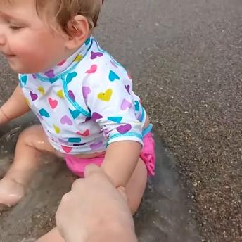 Cute Babies at the beach