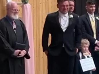 Groom has truly heartwarming reaction to seeing his bride