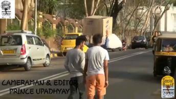 Throwing Box On Stranger Prank | Public | Mumbai | Reaction | Comedy| India 2017 |  Social Banda