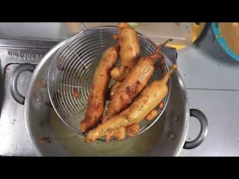 Andhra Mirchi Bajji making | Food videos | Tasty food recipes