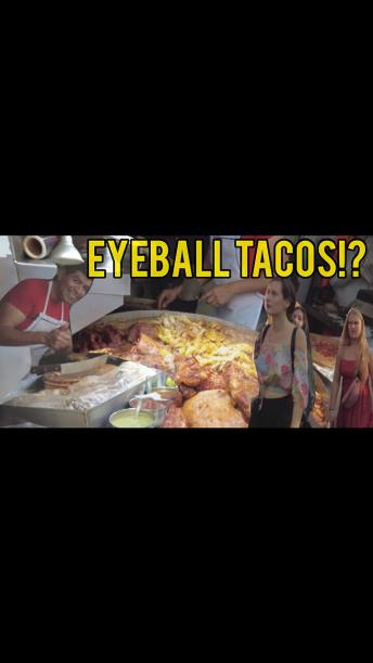 BRAIN TACOS, EYE OR TONGUE ! WHICH ONE WOULD YOU EAT - MEXICO CITY