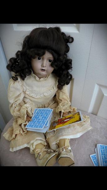 Haunted Lizza the Doll, odd lizard skin doll who talks through Tarot cards!