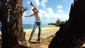 Watch these amazing underwater skating stunts performed on skateboard