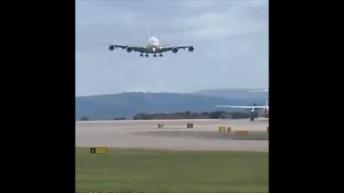 Failed airplane landing