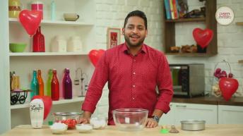 Strawberry Cake Recipe In Hindi | स्ट्रॉबेरी केक | Valentine&rsquo;s Special | 4 Ingredient Cake | Harsh